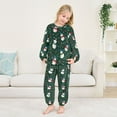 thumbnail image 5 of Fluffy Pajamas Set Fuzzy Winter Warm Pj Sets Pullover Tops and Long Pants Snowmen and Candy Canes Pattern Medium, 5 of 8