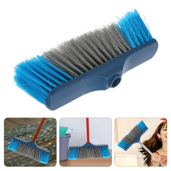 OFFIGAM Dark Blue Plastic Replacement Broom Head for Versatile Indoor and Outdoor Cleaning Tools 12.5 x 5.5 x 3.5 Inches