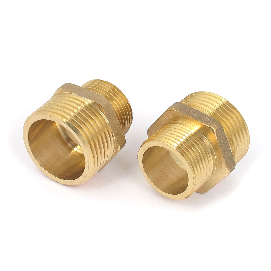 3/4BSP to 1/4BSP Male Thread Brass Pipe Hex Nipple Fitting Quick Adapter 