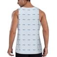 thumbnail image 3 of Easygdp Party Shark Cute Men's Tank Top, Sleeveless Muscle T Shirts, Breathable, Quick-Dry, Loose for Gym, Running, Fitness - 4X-Large, 3 of 9