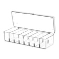 thumbnail image 4 of Caja de baraja de cartas, caja de acrílico para tarjetas, soporte protector para tarjetas de juego con 7 divisores extraíbles para tarjetas deportivas, 4 of 7