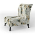 thumbnail image 3 of Designart « City Geometry » Fauteuil d'Appoint Rembourré Gris à Motif Abstrait - Fauteuil Moderne pour Salon, 3 of 7