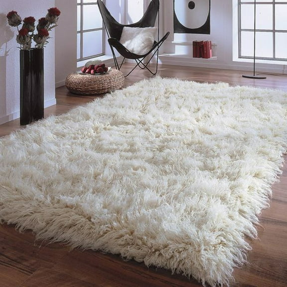The Best 4x6 Flokati Rug Made. Ultra-plush 4” shag pile. 100% natural wool. Stylish wool area rug.