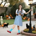 thumbnail image 5 of MARTINE MALL Halloween Costumes for Women Dorothy Adults Dress Socks Hair Bows Costumes Outfits, 5 of 7