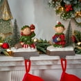thumbnail image 2 of The Gerson Company Set of 2 Whimsical Christmas Elf Holiday Stocking Holders - N/A, 2 of 5