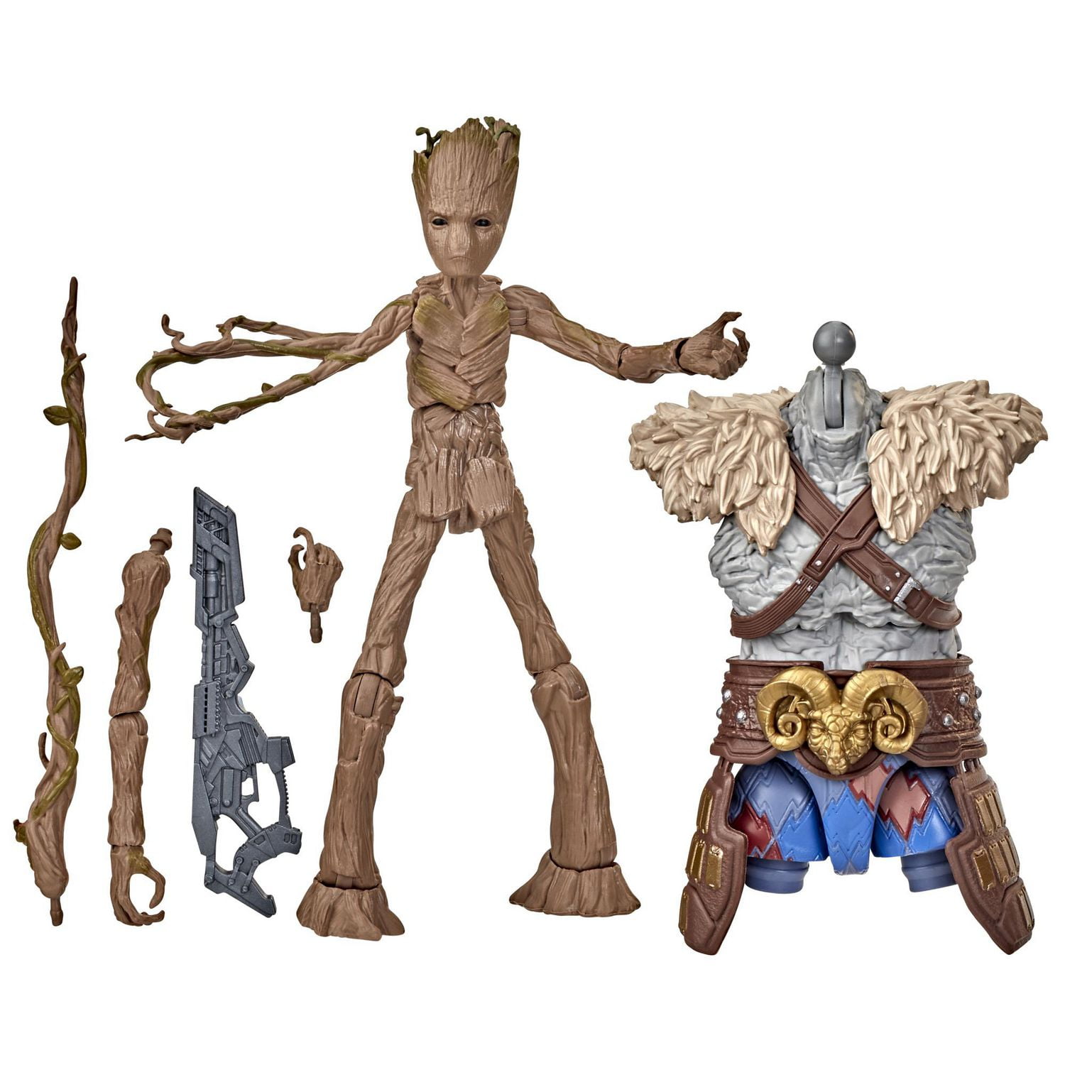 Marvel Legends Series Thor: Love and Thunder Groot Action Figure 6-inch Collectible Toy, 4 Accessories, 1 Build-A-Figure Part