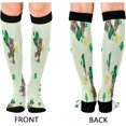 thumbnail image 2 of Coolnut 1 Pack St. Patrick's Day Clover Compression Socks for Women Men, Knee High Stockings for Athletic Sports,Running,Travel, 2 of 7