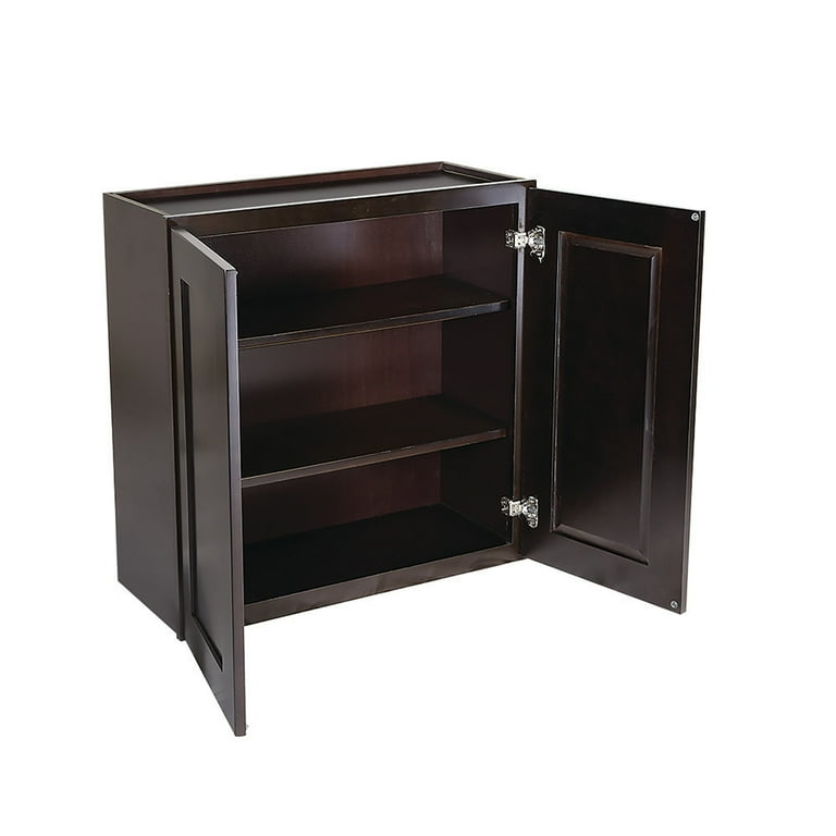 Brookings Plywood Ready to Assemble Shaker 30x36x12 in. 2-Door Wall Kitchen Cabinet in Espresso Brookings Plywood Ready to Assemble Shaker 30x36x12 in. 2-Door Wall Kitchen Cabinet in Espresso