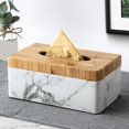 thumbnail image 4 of Tissue Box Facial Tissue Holder Case Organizer Hotel Marbling, 4 of 8