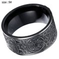 thumbnail image 2 of Dinheiro Anillo de acero inoxidable antigua 4 bestia guardiana, dragón, tigre blanco, suzaku, talla de basalto, 2 of 5