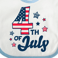 thumbnail image 4 of Inktastic 4th of July with Striped Stars Boys or Girls Baby Bib, 4 of 4