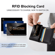 QXWPBV Rfid Blocking Cards for Wallet, Nfc Credit Card Protector, Slim Anti-Theft Shield, Black, 5 Pack