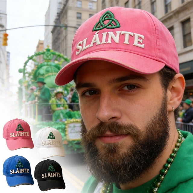 Sombrero Gorra de béisbol del Día de San Patricio para hombre y mujer, gorra de cerveza irlandesa con ajuste ajustable (negra) Rkxzt