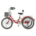 thumbnail image 4 of MOONCOOL Adult Tricycle 7 Speed, Three Wheel Bikes for Seniors, Adults, Teenagers, 20/24/26-Inch Wheels, Cargo Basket, Multiple Colors, 4 of 10