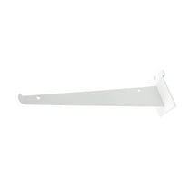 SSWBasics 12" Slatwall Shelf Bracket - White - (Holds 30lbs) - Pack of 10 - Slatwall