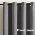 thumbnail image 4 of 100% Blackout Window Curtains 84 inches Long 2 Panels Set, Faux Linen Look Thermal Insulated Grommet Drapes, Room Darkening Curtain for Bedroom Living Room(W52 x L84 Inch, Grey), 4 of 7