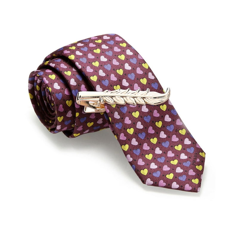 Coxeer Tie Clip Fashionable Leaf Shape Tie Bar Clip Tie Clip Pin Business  Tie Clip for Men