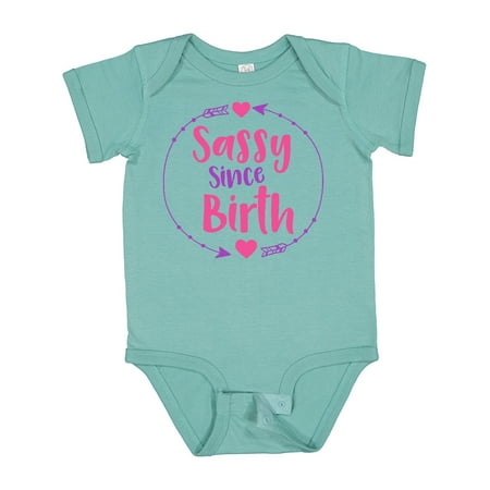 

Inktastic Sassy Since Birth Sassy Sassy Girl Arrow Hearts Gift Baby Girl Bodysuit