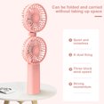 thumbnail image 4 of Ventilador Enfriador portátil de doble cabezal USB Recargable Mini ventilador ajustable Enfriador de verano portátil, Rosa Methold HA005690-04B, 4 of 6