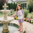 thumbnail image 6 of Little Hand Toddler Girl Pajamas Set Dinosaur purple Summer Kids Sleepwear 5T, 6 of 7