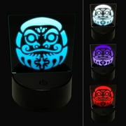 Japanese Daruma Doll Zen Buddhism Bodhidharma LED Night Light Sign 3D Illusion Desk Nightstand Lamp