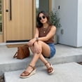 thumbnail image 4 of Cushionaire Prego Espadrille Wedge Sandals for Women, Crisscross Open Toe Wedge Heels with Adjustable Ankle Strap, 4 of 23