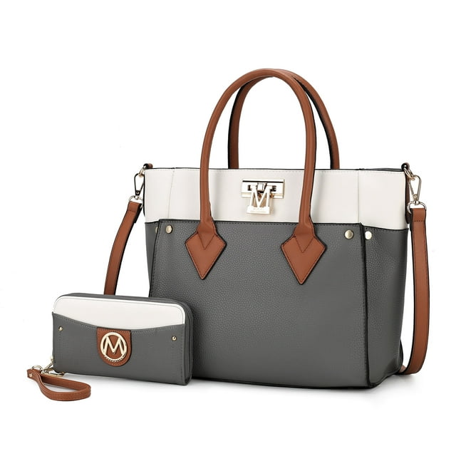 Bolso de mano y cartera MKF Collection By Mia K Brynlee Piel vegana Bloques de colores