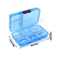 thumbnail image 4 of Yuarrent Organizador de pastillas Almacenamiento transparente portátil 7 días Compartimiento de contenedor de tabletas Dispensador de gran Type3 NO3, 4 of 6
