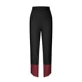 thumbnail image 3 of Lmnyox High Waist Yoga Pants for Women Lightweight Straight Leg Pants with Pocket Summer Loose Lounge Pants, 3 of 5