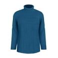 thumbnail image 6 of TIYOMI Women's Plus Size Teal Blue Tops Long Sleeve 3X Knitted Sweaters Turtleneck Shirts High Neck Tops Knitting Basic Solid Color Casual Warm Pullover Fall Winter Jumper Tops 3XL 22W 24W, 6 of 7