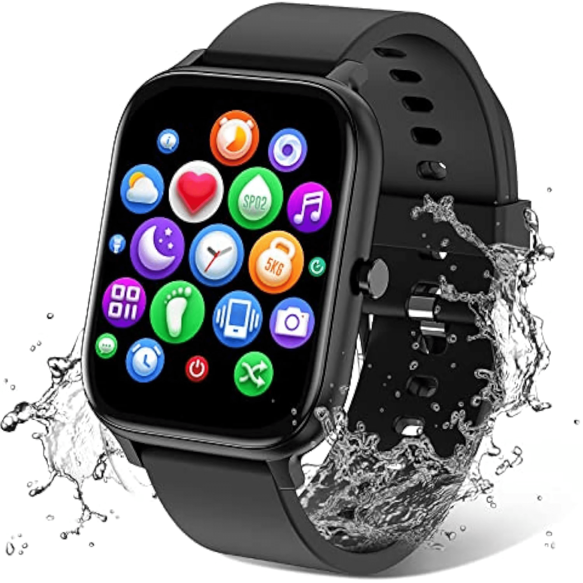 JOEME Black Smarts Watch, 1.9 Inch Display with 108 Programable Sports Modes