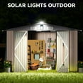 thumbnail image 6 of COMHOMA Outdoor Storage Shed 10 x 8 FT Shed with Lockable Door Steel Garden Shed with Air Vent,Brown, 6 of 8
