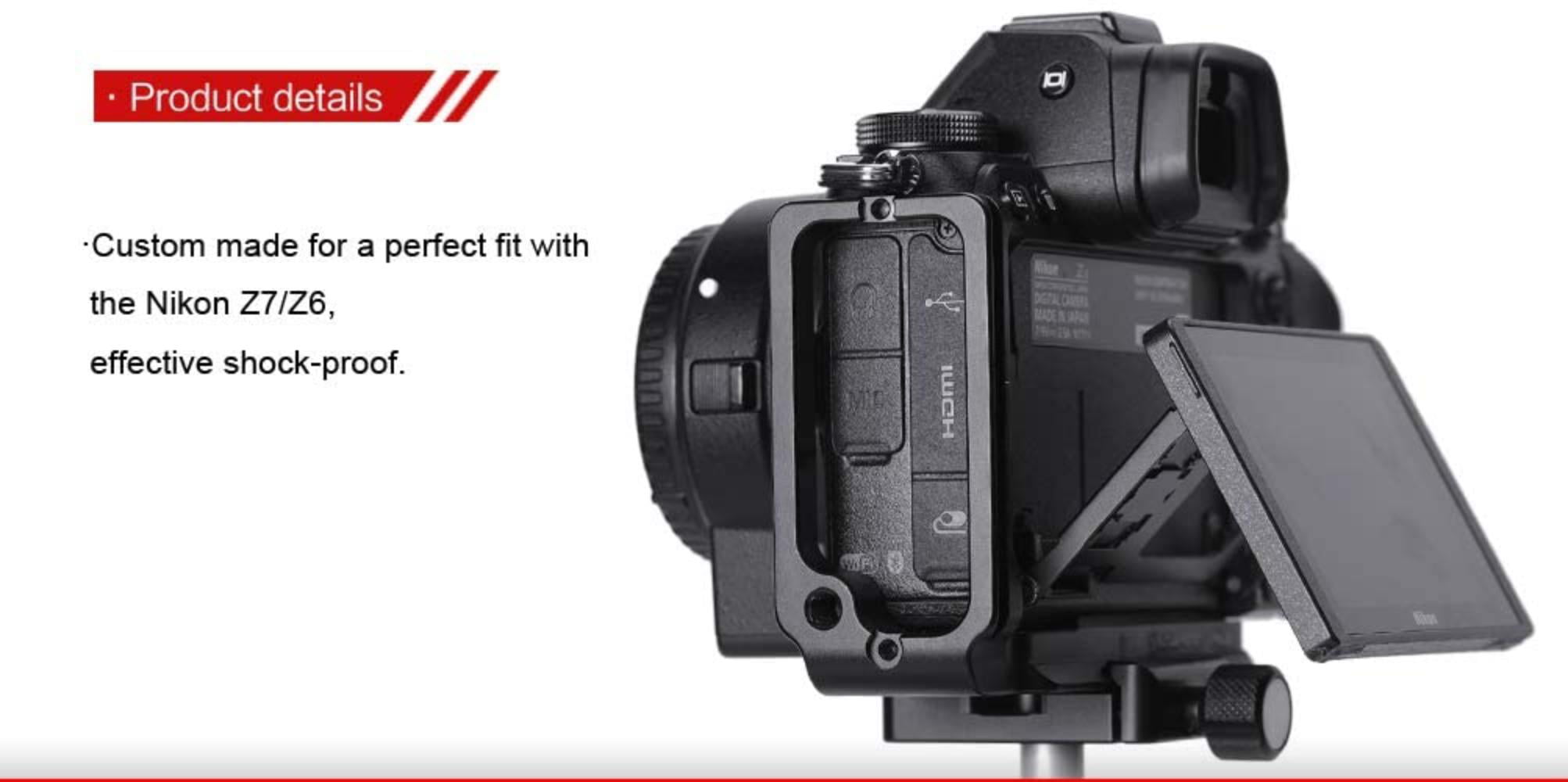 SUNWAYFOTO Special L Holder stand Camera Dedicated L-Bracket for Nikon Z6/Z7