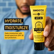 Bee Bald SMOOTH PLUS Head & Face Moisturizer with SPF 30, Sunscreen Lotion Protecting Skin From Harmful UVA/UVB Rays While Hydrating, Moisturizing and Toning, 1.7 fl oz