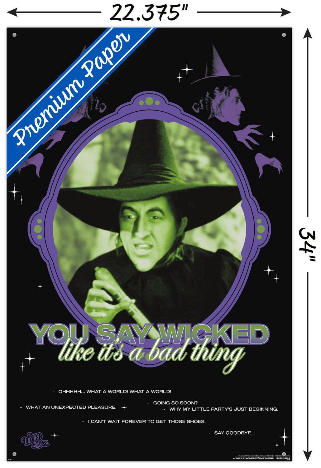 The Wizard Of Oz - You Say Wicked Wall Poster