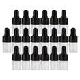 thumbnail image 2 of Frascos cuentagotas de vidrio vacíos de 20 piezas con gotero los ojos Viales dispensadores recargable aceites de perfume en suero Extracto , Negro 1ml Negro 1ml Macarena Frascos cuentagotas, 2 of 7