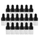 thumbnail image 2 of 20 Botellas de Vidrio Vacías Perfecl con Gotero Frascos Dispensadores Rellenables 1ml Negro, 2 of 6