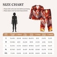 thumbnail image 4 of Picia Red Leaf Flame Fox Pattern Women’s Long-Sleeve Sleepwear Set - Soft 2-Piece Loungewear with Pockets, Comfy PJs for Relaxing Nights-X-Large, 4 of 7