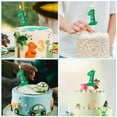 thumbnail image 4 of Green dinosaur birthday candles (number 1 candles), dinosaur number candles, suitable for dinosaur theme birthday number candles, party decorations, 4 of 5
