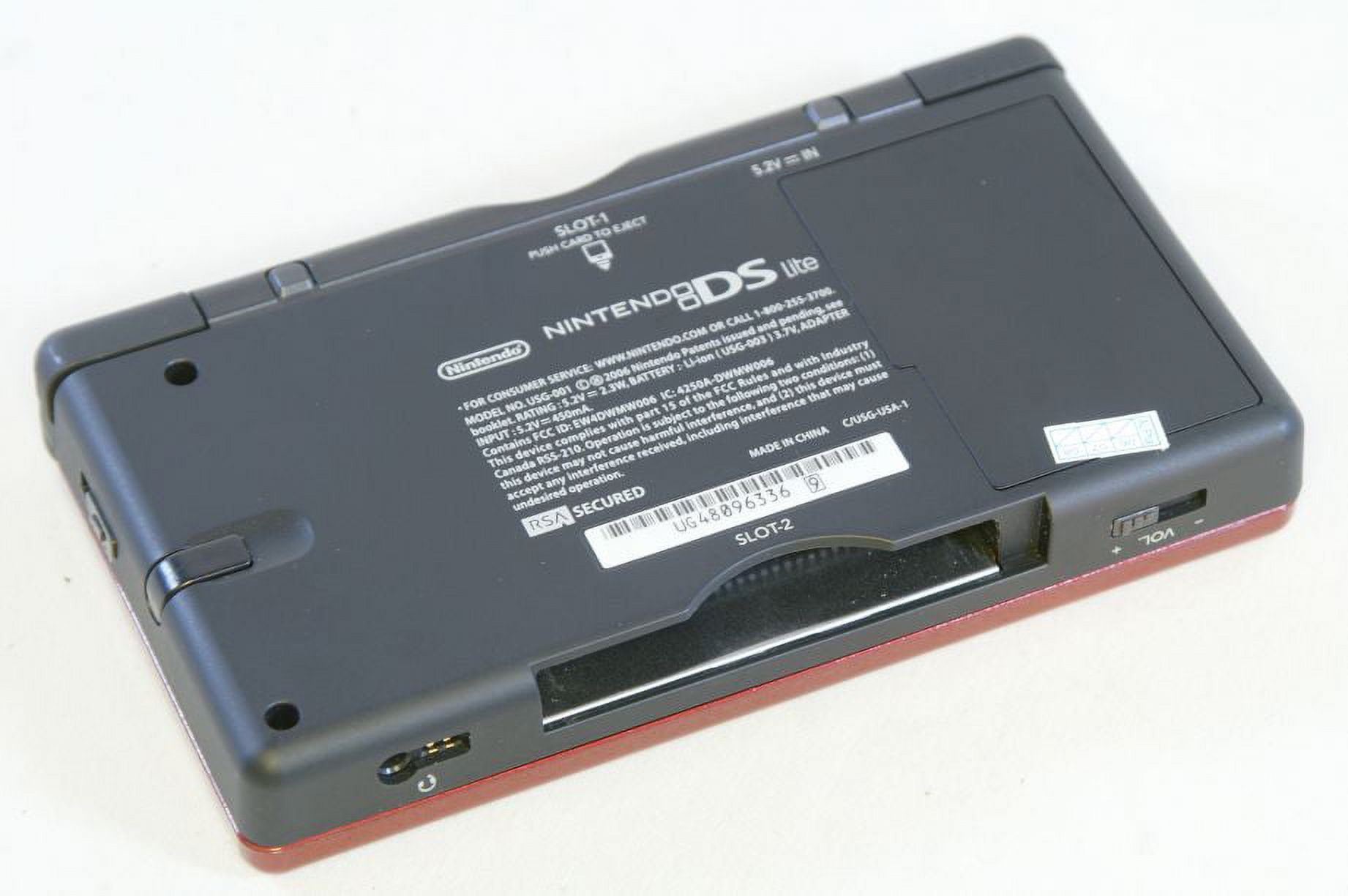 Restored Nintendo DS Lite Crimson / Black Red Handheld Lite Lite