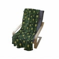 thumbnail image 3 of Lotus Flower Soft Flannel Fleece Blanket, Purity Simplistic Print of Pond Related Plantation and Flora Meadow Feels, Cozy Plush for Indoor and Outdoor Use, 50" x 70", Emerald Yellow, by Ambesonne, 3 of 5