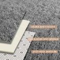 thumbnail image 3 of Astarin Fluffy Shag Gray Solid Print Area Rug, 2' x 3', 3 of 7
