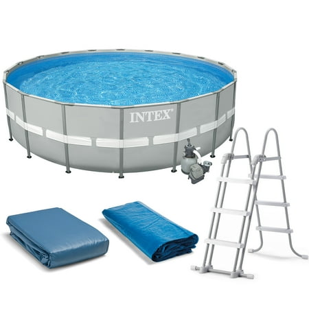 intex swimming pool ground above sand frame filter pump ultra pools inch