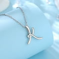 thumbnail image 2 of EUDORA Sterling Silver K Initial Necklaces, Script Letter Alphabet Pendant Jewelry Gift for Women, Mother,18 inch Chain, 2 of 9