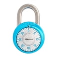 thumbnail image 1 of Master Lock Light Blue Gym Locker Lock Indoor Combination Padlock with Aluminum Cover for School Locker 3Digit Code 1561DLTBLU, 1 of 1