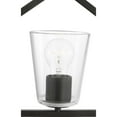 thumbnail image 6 of Progress Lighting Vertex 1-Light Semi-Flush Mount, Matte Black, Clear Glass Shade, 6 of 10