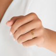 thumbnail image 3 of vylahjewellery Dainty Moissanite Starburst Diamond Ring Minimalist 10K Vermeil Yellow Gold Wedding Ring Women's Brilliant Round Cut Engagement Statement Ring, 3 of 8