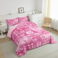 thumbnail image 3 of Manfei Letter A Monogrammed Bedding Comforter Set,Cartoon Bow Tie Twin Comforter Sets,Chic Starry Night Bedding Set For Child,Microfiber Room Decorative Reversible,2 Pieces, 3 of 8