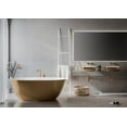 thumbnail image 3 of Ruvati USA RVB6723GW 63 in. Sinatra epiStone Solid Surface Freestanding Bath Tub, Matte Gold & White, 3 of 4