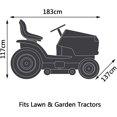 thumbnail image 3 of Universal Lawn Mower Accessories Protective Cover with Storage Bag, Water Resistant, Dustproof, Portable Outdoor, Black, 3 of 5